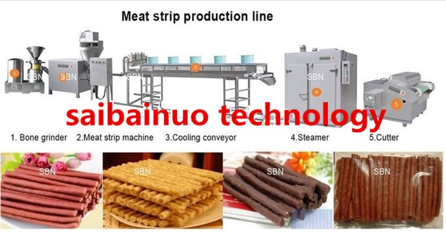 Chaîne de fabrication de machines de nourriture de bande de viande d'article d'animal familier de produit nouveau
