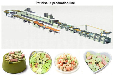 Machine durable de traitement des denrées alimentaires des produits alimentaires de biscuit d'animal familier de biscuit de chat/chien avec le four tunnel