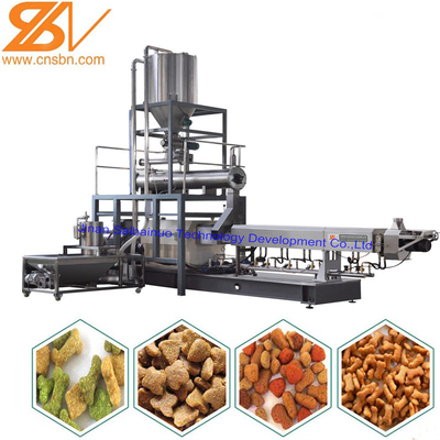 Ligne de production hygiénique d'aliments secs pour animaux de compagnie en acier inoxydable