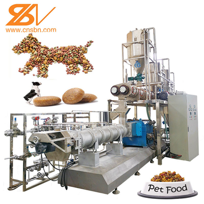 usine sèche de Cat Food Snack Processing Extruder de chien de 1-6t/H Kibble