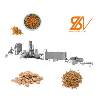 Ligne de production d'extrudeuse entièrement automatique pour animaux de compagnie pour chiens et chats 3 tonnes/h