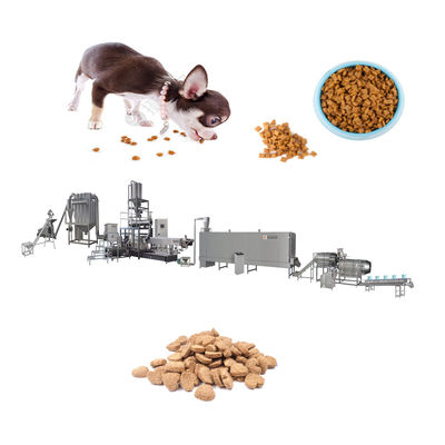 Ligne de traitement automatique de l'extrusion des aliments pour chiens pour animaux de compagnie avec moteur Siemens