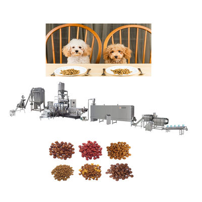 Ligne de production automatique de nourriture pour chiens, chats et animaux de compagnie en acier inoxydable 304 avec une capacité de 150 à 5000 kg/h