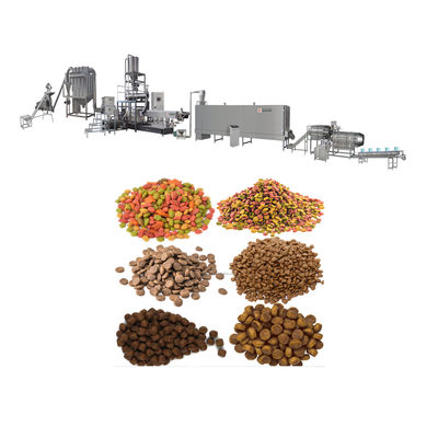 Extrudeuse à double vis ligne de production automatique de nourriture pour animaux de compagnie