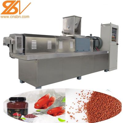 Ligne de traitement de machine d'extrusion d'aliments pour animaux de compagnie 380v / 50hz Tension 1 an de garantie