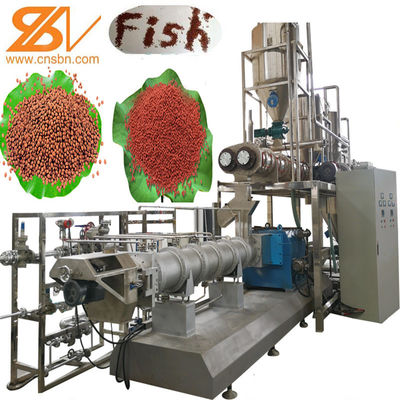 chaîne de production de flottement d'alimentation de poissons d'extrudeuse de nourriture de vis du double 200-260kg/h machine